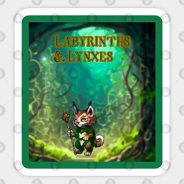 Labyrinths & Lynxes: The Wondering Druid Sticker by FallenClock